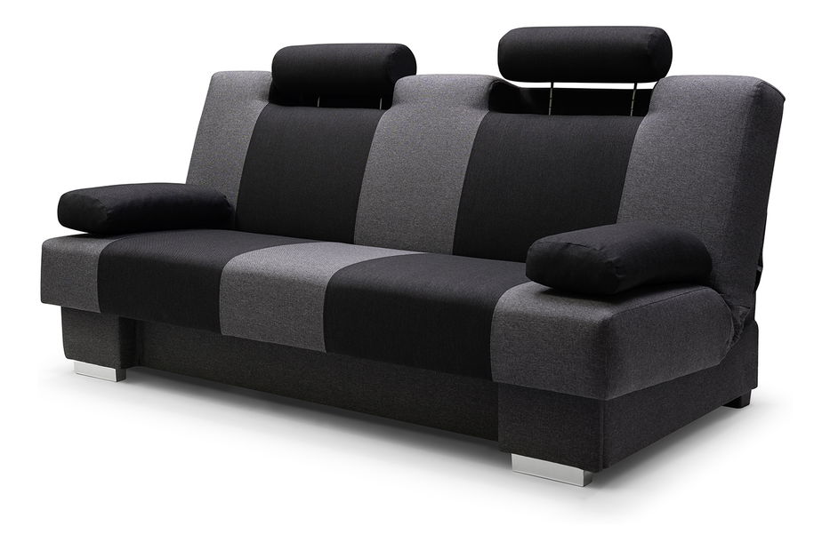 Háromszemélyes kanapé Amete (fekete + szürke)