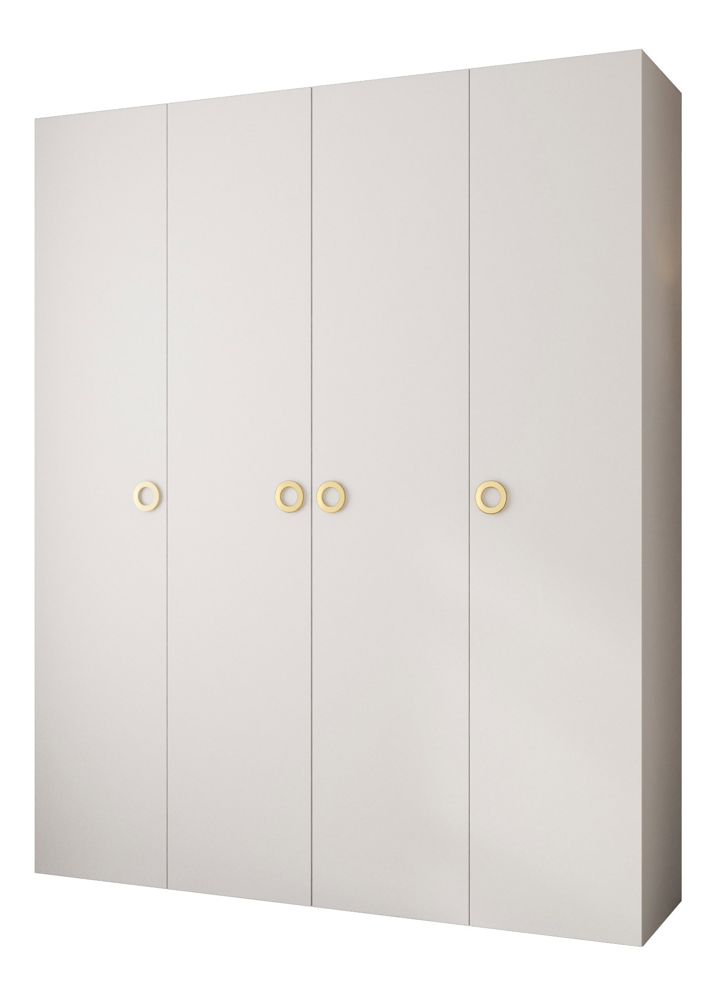 Dulap de haine 200 cm Carmela 50-1 (alb + Auriu)