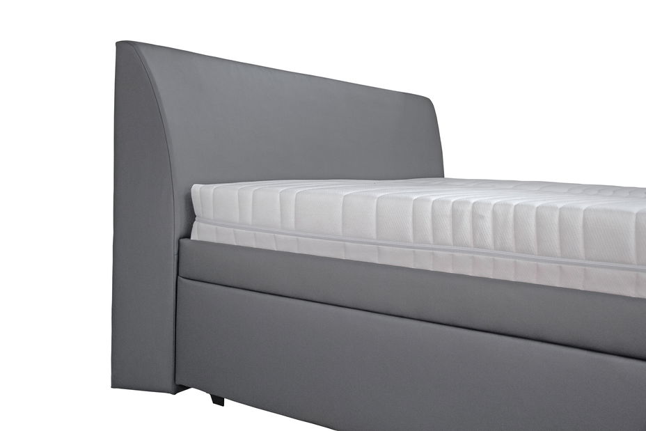 Manželská posteľ 180 cm Blanár Hellen (tmavosivá) (s roštami a matracmi Ivana Plus) *bazár
