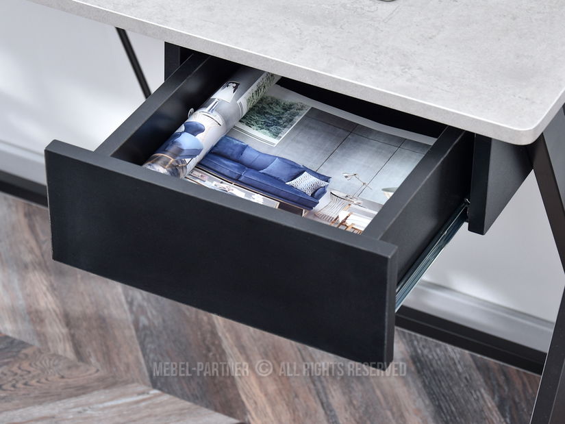 PC stolić Aspart (beton + crna)