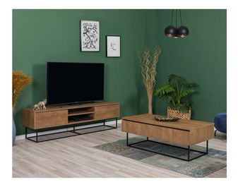 Set za dnevni boravak Laxi 10 (orah + crna)