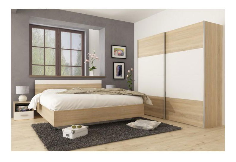 Spálňa Gaila (dub sonoma + biela)
