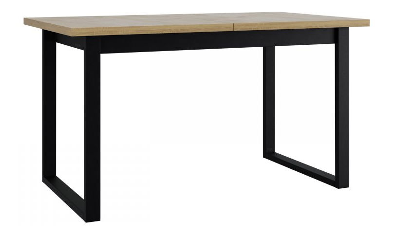 Rozkladací jedálenský stôl Elarna 80 x 140 180 III (dub sonoma + čierna) (pre 4-8 osôb)