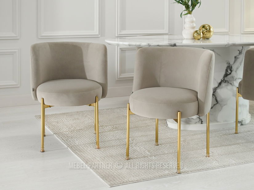 Scaun Charliez (bej + auriu)