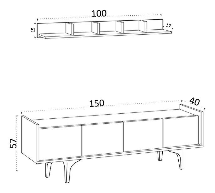 Mobilier living Kata (Alb)