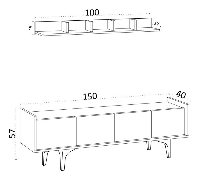 Nappali fal Aliex 1 (fehér)