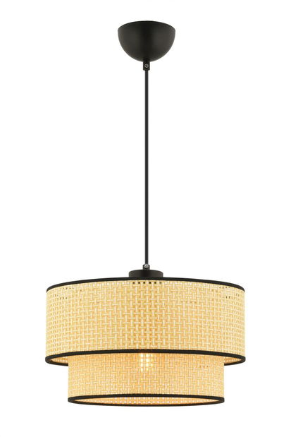 Stropné svietidlo Echoposmo 1 (prírodná + čierna)