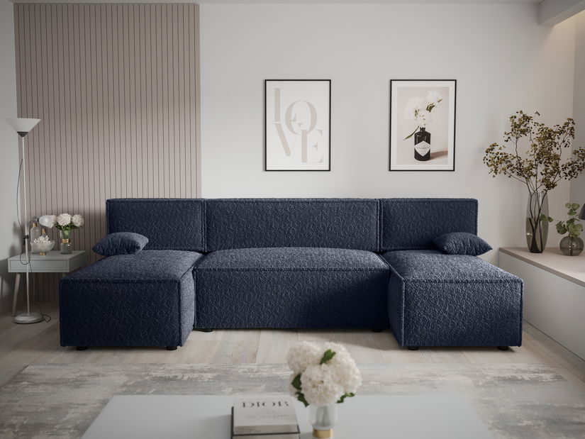 Rohová sedacia súprava U Mirage U Sed (tmavomodrá)