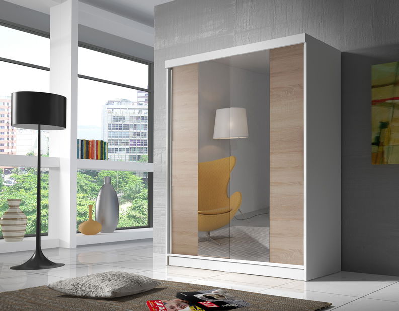 Ruhásszekrény Balor 02 (Fehér + Sonoma tölgy)