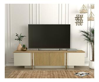 TV asztal/szekrény Butisu 2 (krém + dió) 