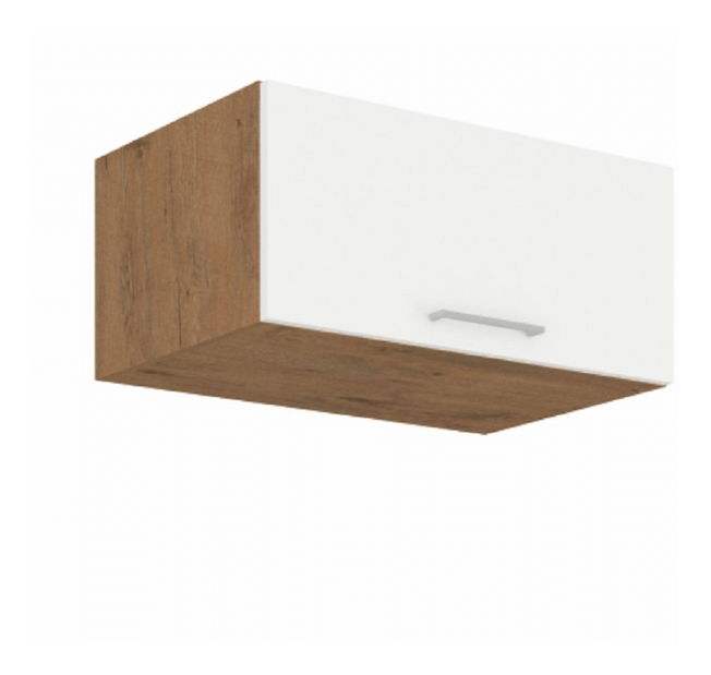 Felső konyhaszekrény 80 NAGU-36 1F Velaga (fényes fehér + lancelot tölgy)