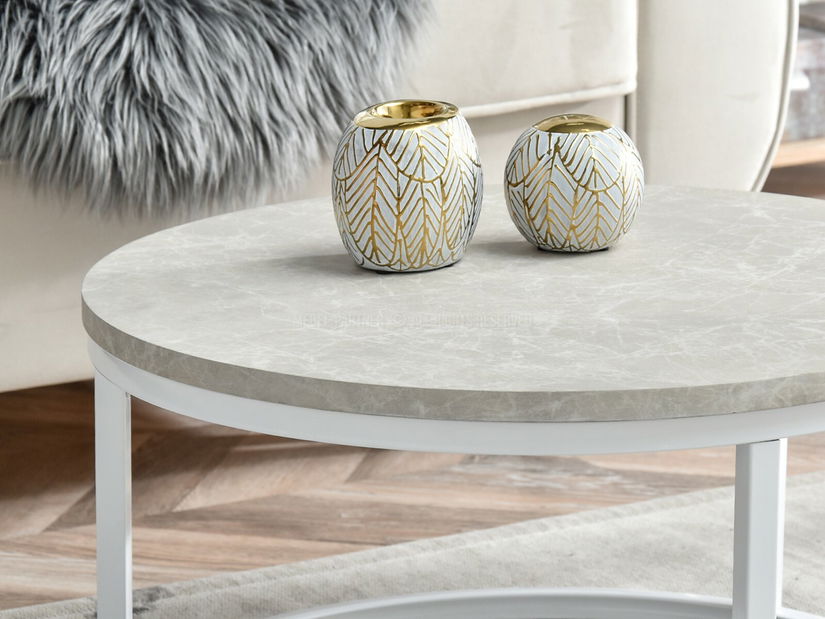 Konferenčný stolík Kolja Stolik S (sivá + biela)