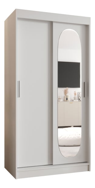 Ruhásszekrény 100 cm Ronny (fehér) 