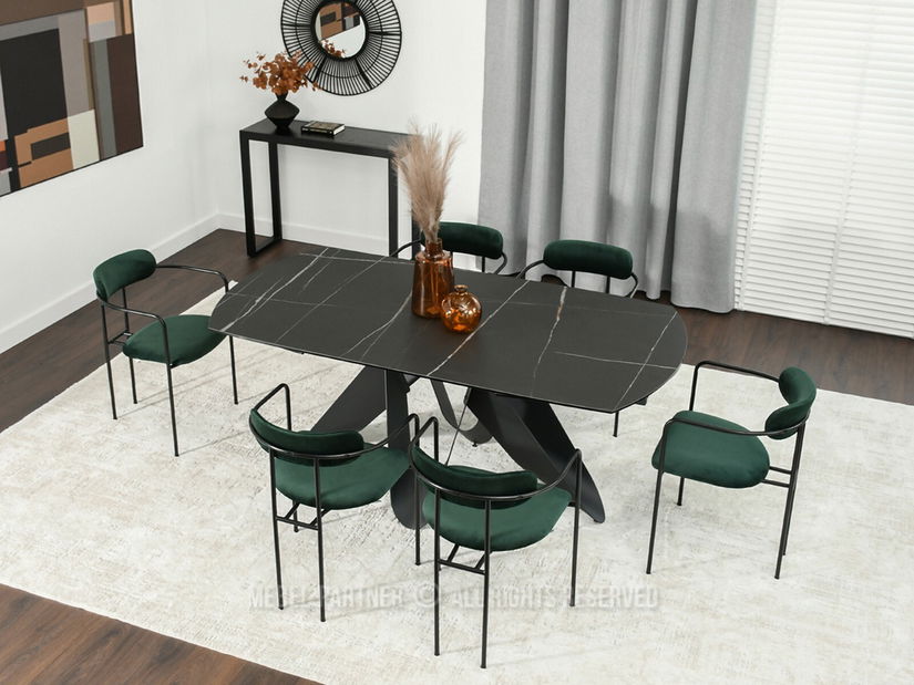 Stolička Magnus (zelená + čierna)