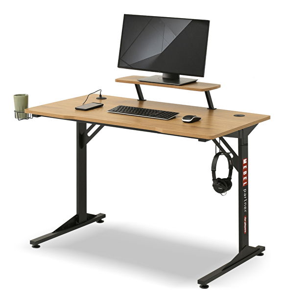 PC asztal Matts 115 (tölgy + fekete)
