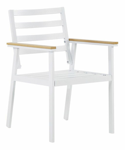 Set 4 ks záhradných stoličiek Cork (biela)