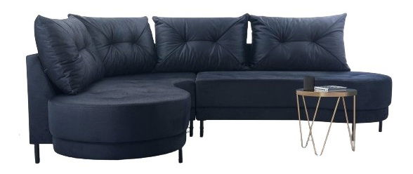 Rohová sedačka Aida (tmavomodrá) (L)