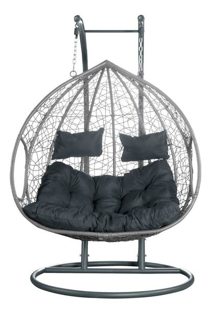 Függesztett kétszemélyes fotel Deber (szürke) 