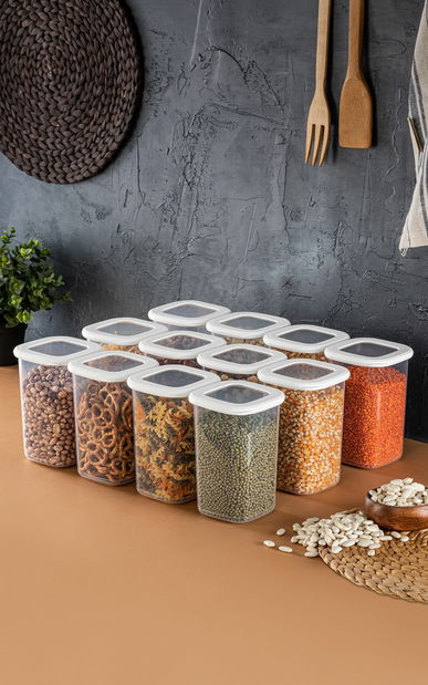 Set posuda za pohranu hrane (12 kom.) Benda 12-12 (bijela)