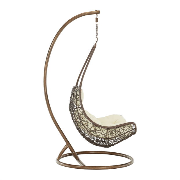 Závesné kreslo Kalono (hnedá)