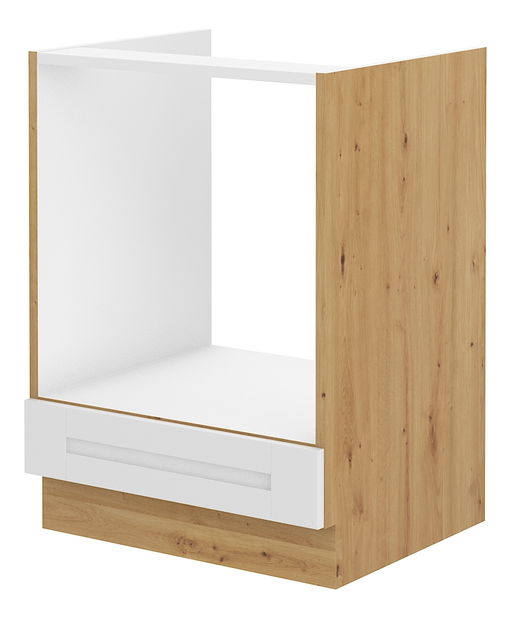 Dulap inferior bucătărie pentru cuptor Lucid 60 D GAZ BB (stejar artisan + alb)