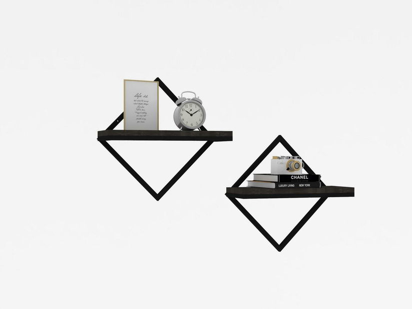 Set polica (2 kom.) Pemapi (antracit)