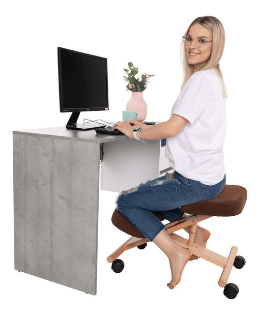 Ergonomická kľakačka Florentina (hnedá + buk)