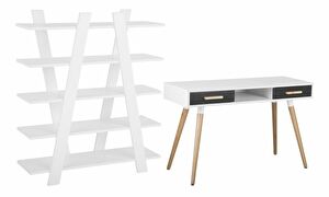 Set mobilier birou Enzo (Alb + gri)