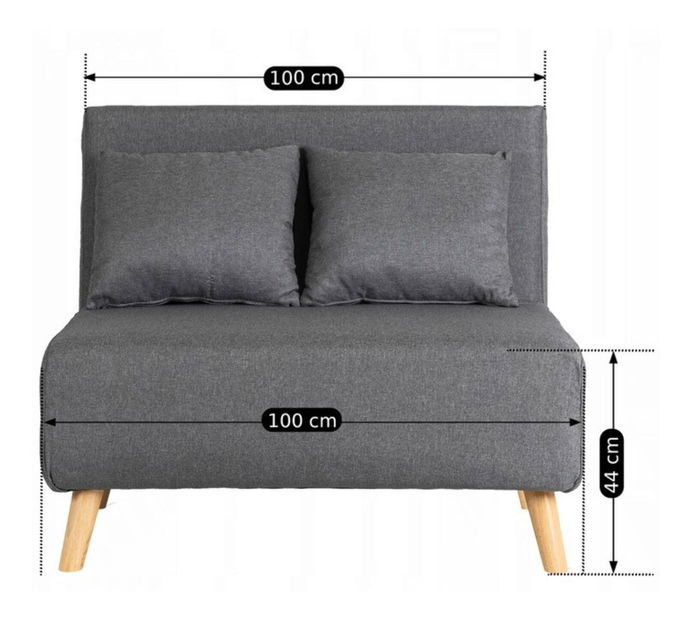 Fotoliu extensibil Motecacleta 2 (gri) 