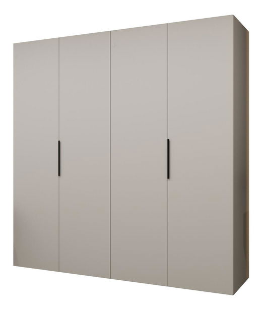 Ormar za garderobu 200 cm Mirabella 1 (kašmir + crna)
