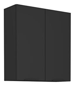 Felső konyhaszekrény Sobera 80 G 90 2F (fekete) 