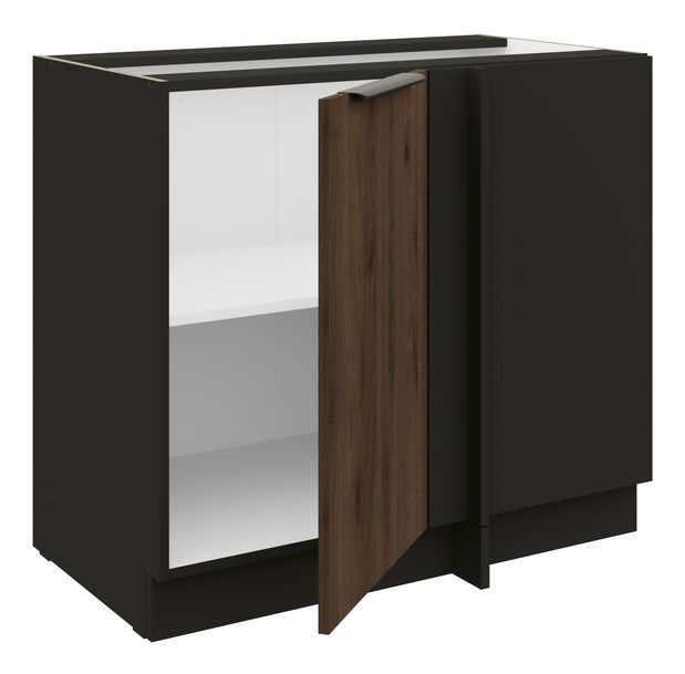 Dolná kuchynská skrinka Manana 105 ND 1F BB (korpus: čierna matná + front: orech okapi)