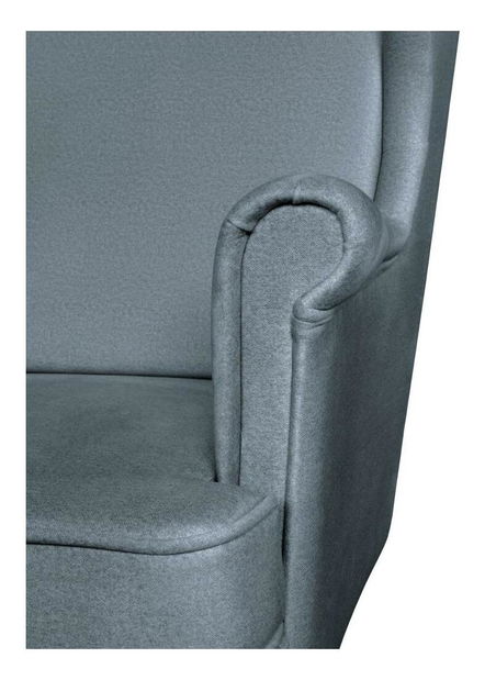 Fotoliu cu urechi Lotonas (gri albastru + wenge + negru) 