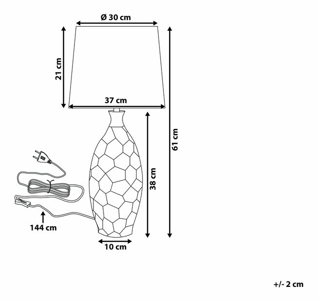 Lampă de masă Trabzoni (maro auriu)