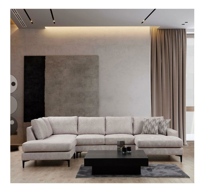 Kutna garnitura U Portobeno 2 (bež + crna)