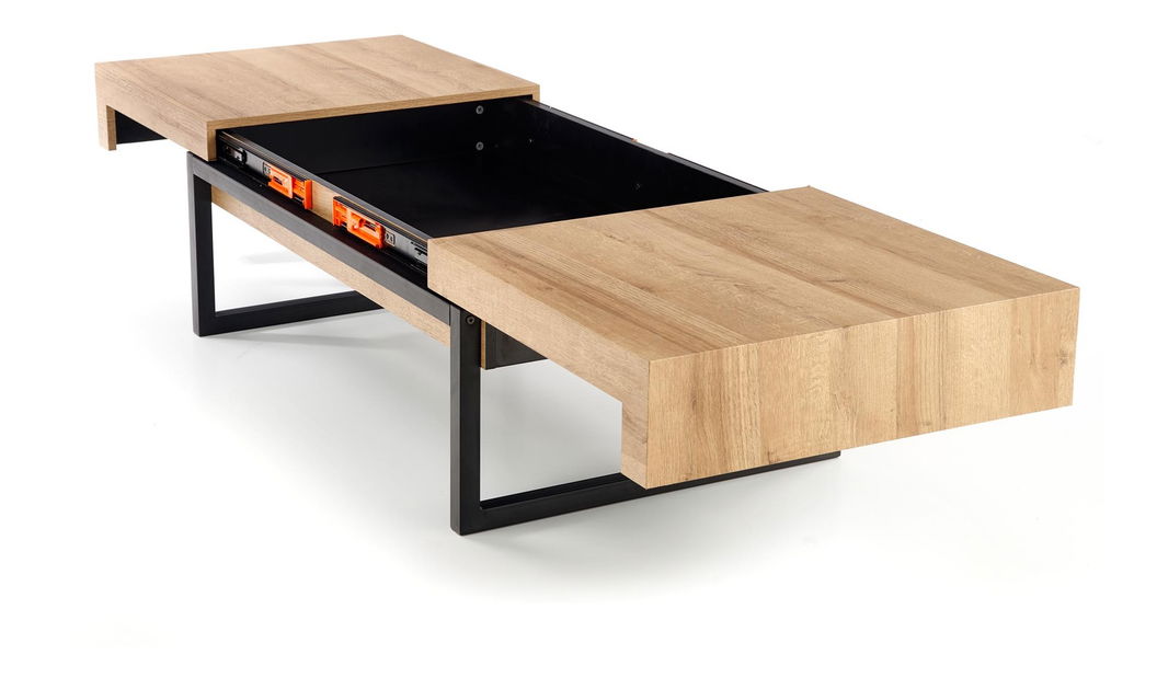 Konferenčný stolík Clirra (dub zlatý + čierna) *bazár