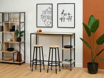 Bárszett Everet (szonoma + fekete) (2 személy részére)