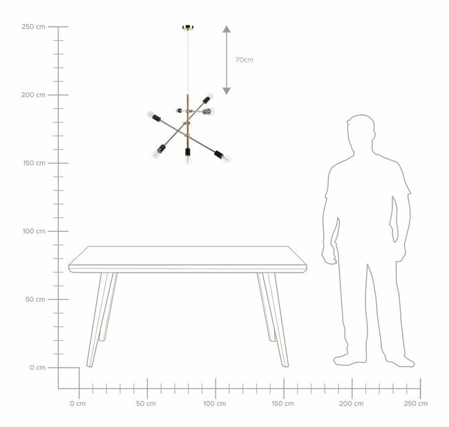 Függő lámpa Cramer (sárgaréz)