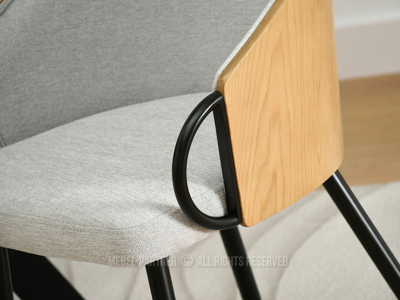 Scaun Elviria K (stejar gri + negru)