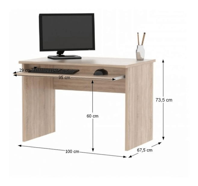 Set mobilier pentru birou Hansa 2 NEW (stejar sonoma + alb)