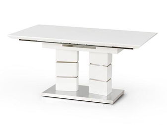 Masă de sufragerie extensibilă 160-200 cm Leonor (alb) (pentru 6 8 persoane)