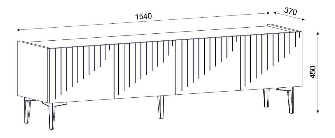 Masă TV/Dulap Tomune 4 (antracit + Nuc) 