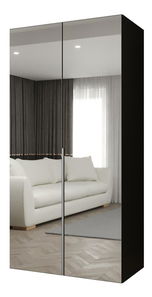 Ormar za garderobu 100 cm Alice 3 (crna + kašmir)