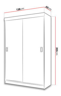 Ormar za garderobu Island III (bijela + grafit + antracit)