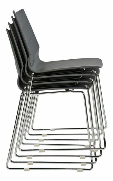 Set 4 ks jedálenských stoličiek Huxley (sivá)