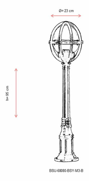 Vonkajšie podlahové svietidlo Indya (čierna)