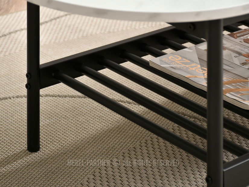 Dohányzóasztal Lorelail Xl (fehér + fekete)