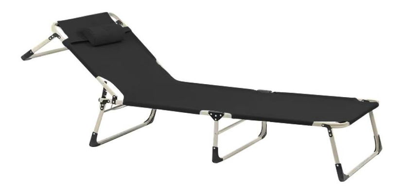 Vrtna ležaljka Bowie (crna + bež)