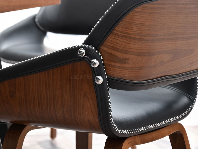 Stolička Noughat (orech tmavý + chrómová)