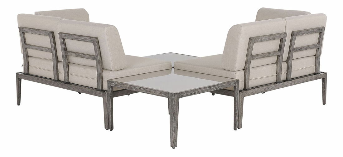 Kerti bútor garnitúra RIN (polirattan) (bézs) (6 személy számára)